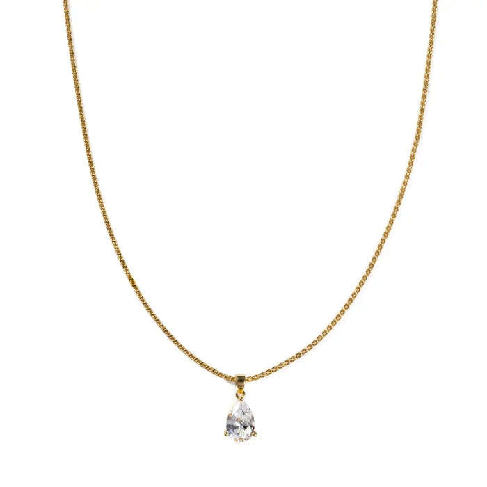 The Pear Pendant Necklace - Greige Goods