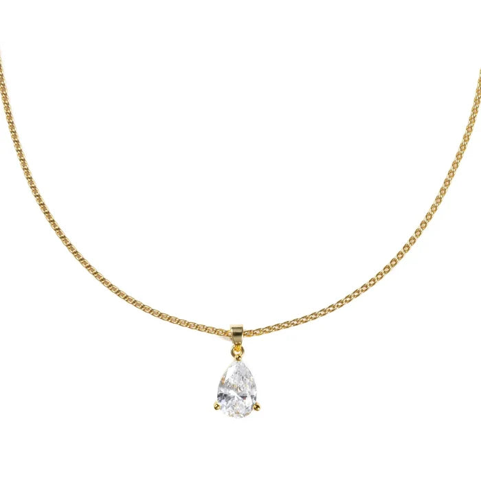 The Pear Pendant Necklace - Greige Goods