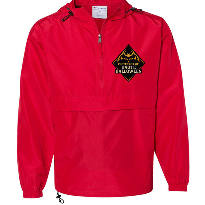 “The Protector™ Men’s Luxe Rain Anorak – Wind & Rain Resistant Style.”