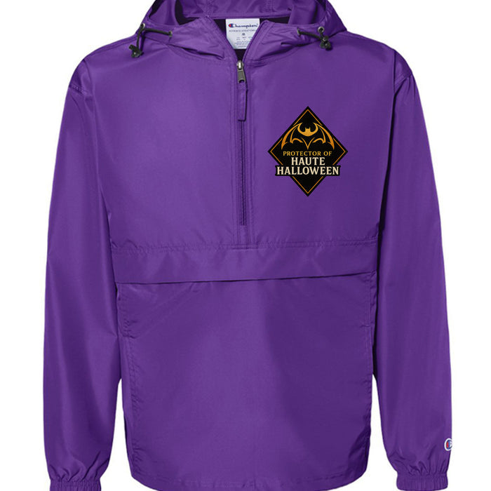 “The Protector™ Men’s Luxe Rain Anorak – Wind & Rain Resistant Style.”