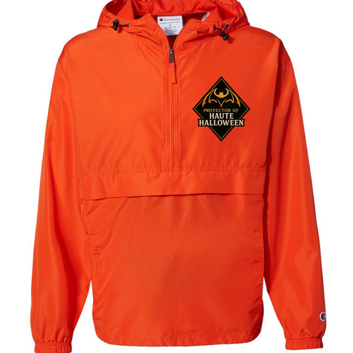 “The Protector™ Men’s Luxe Rain Anorak – Wind & Rain Resistant Style.”