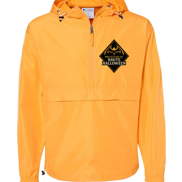 “The Protector™ Men’s Luxe Rain Anorak – Wind & Rain Resistant Style.”