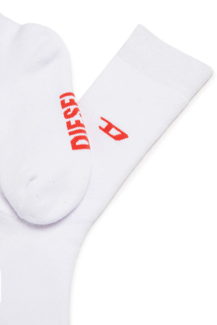 Two-pack cotton socks with logo details