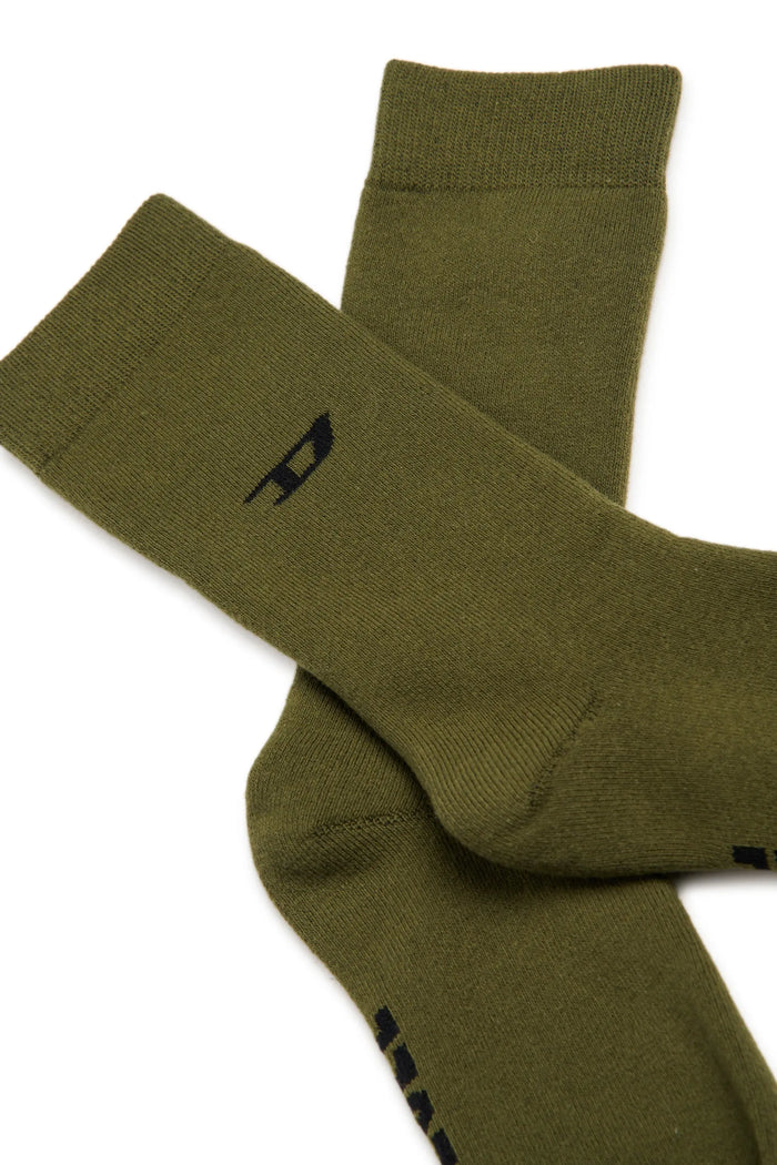 Two-pack cotton socks with logo details