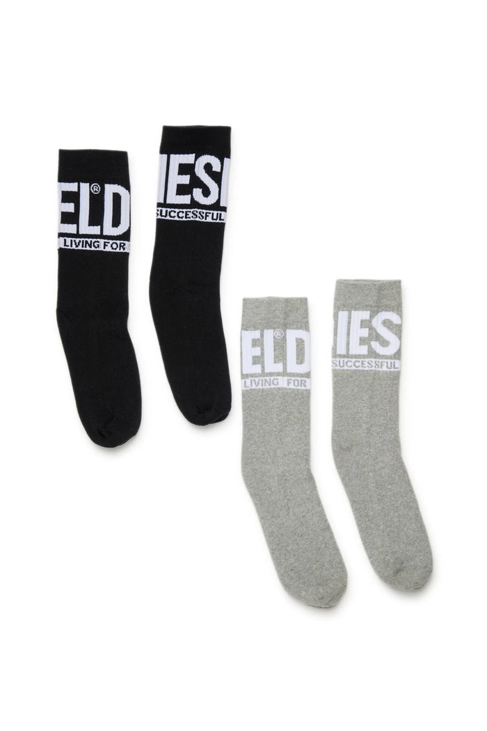 Two-pack of socks with logo