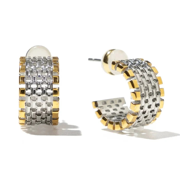 Two-Tone Watch Hoops - Greige Goods