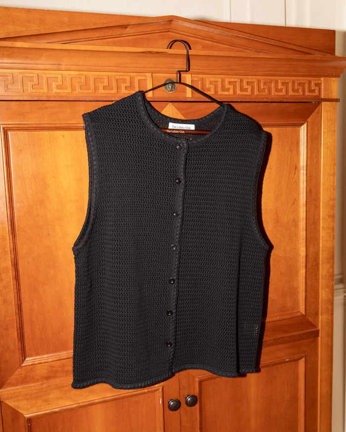 Tyler Knit Vest | Black