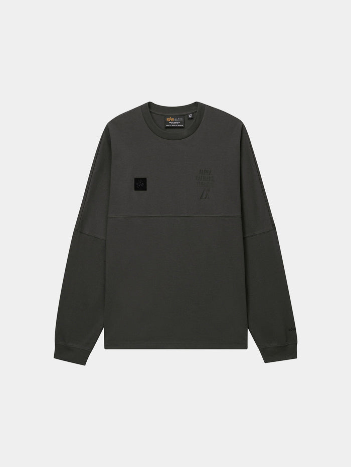 UNFRM LONG-SLEEVED GRAPHIC TEE TOP Alpha Industries GRAY XS