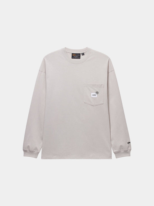 UNFRM LONG-SLEEVED POCKET T-SHIRT TOP Alpha Industries IVORY XS