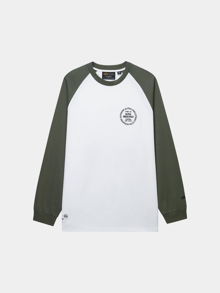 UNFRM LONG-SLEEVED RAGLAN T-SHIRT TOP Alpha Industries GREEN XS