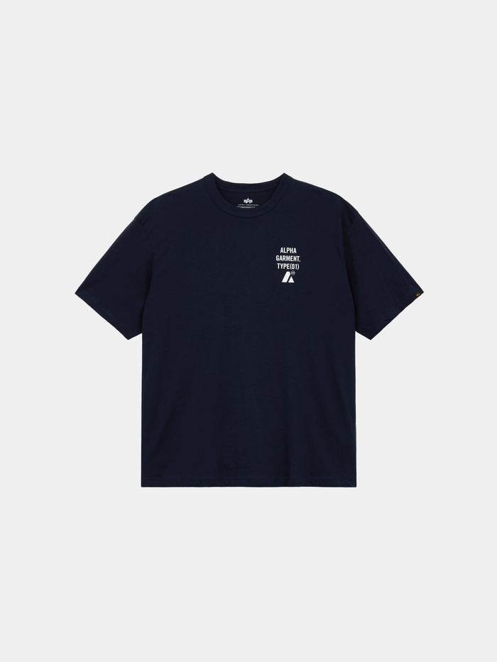 UNFRM SHORT-SLEEVED S&D TEE TOP Alpha Industries LEAD BLUE XS