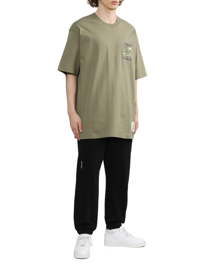 Unfrm Tiger Short Sleeve Tee by Alpha Industries, olive green, short sleeves.