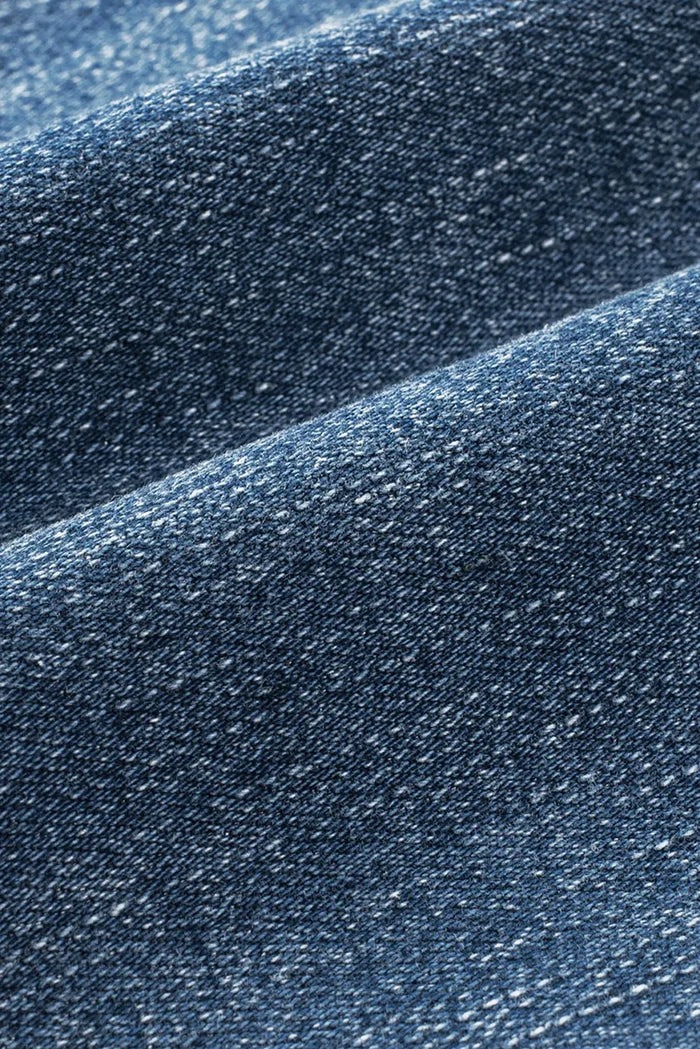 US Flag Mid-Rise Waist Straight Jeans