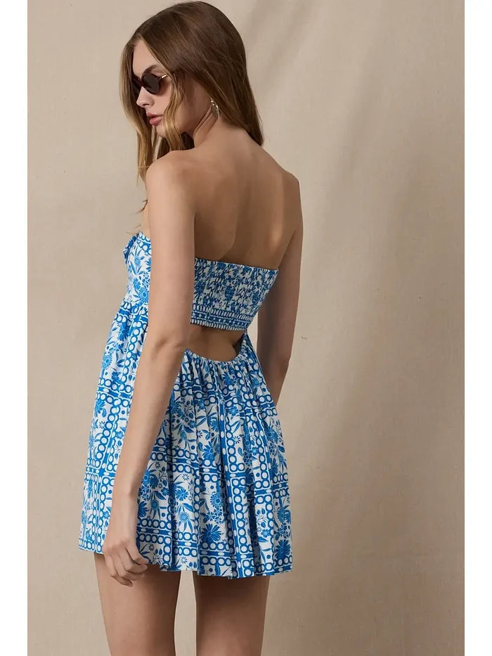 Vintage Floral Mini Dress - Greige Goods