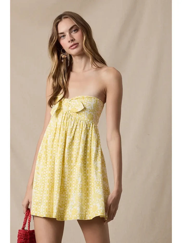 Vintage Floral Mini Dress - Greige Goods