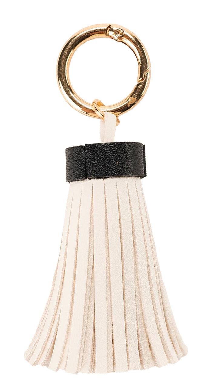 Two Tone Tassel White