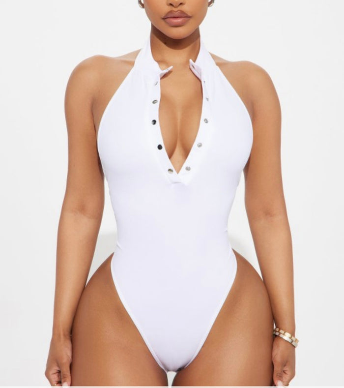 White snap Bodysuit