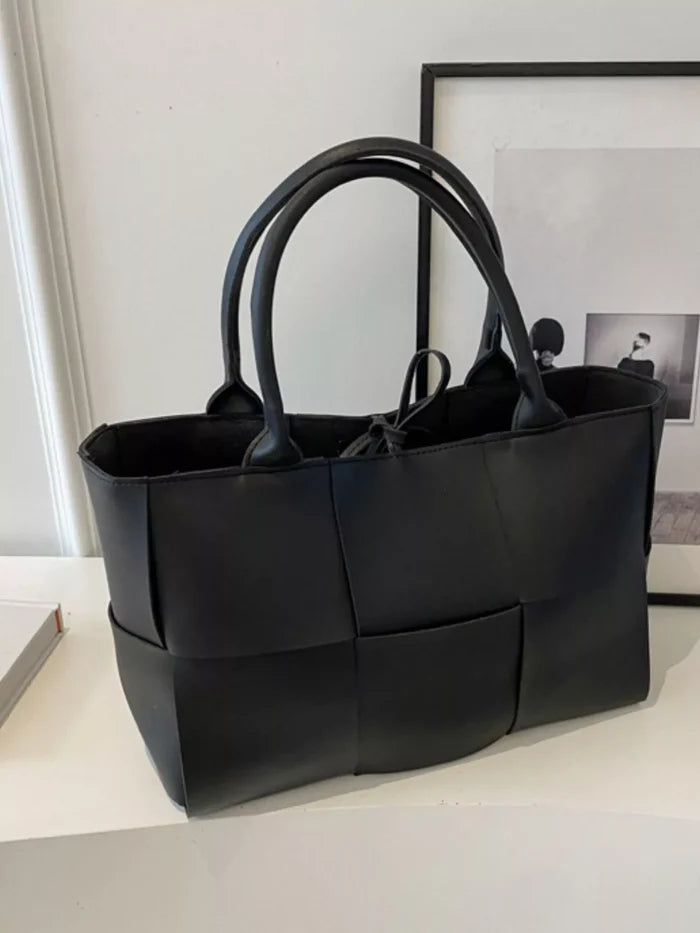 Woven Leather Tote Bag