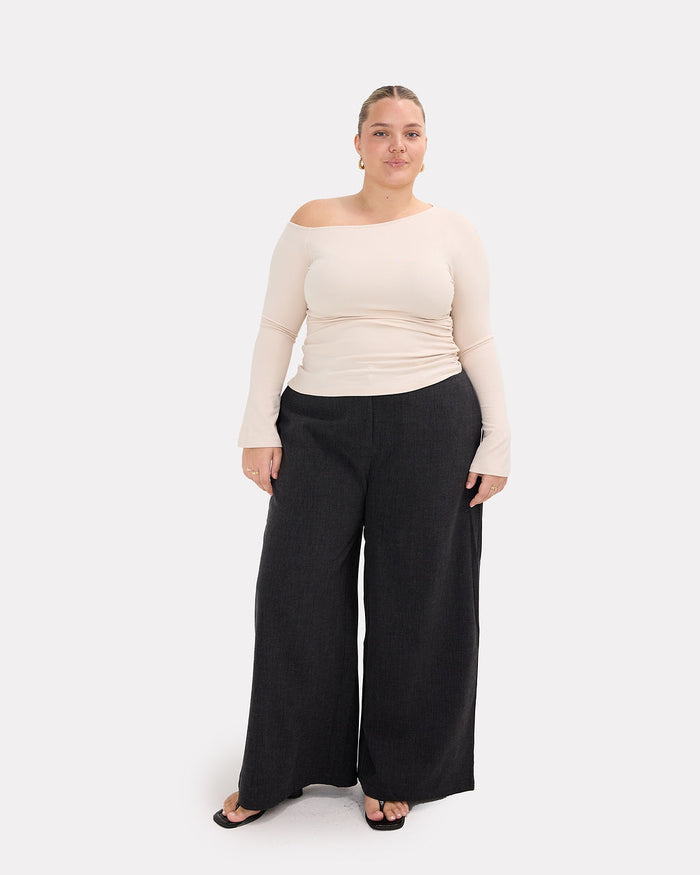 Wren Top in Beige | Size Inclusive Maternity Wear AU 6-26 | The Lullaby Club
