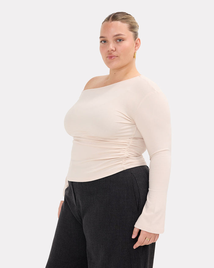 Wren Top in Beige | Size Inclusive AU 6-26 | The Lullaby Club