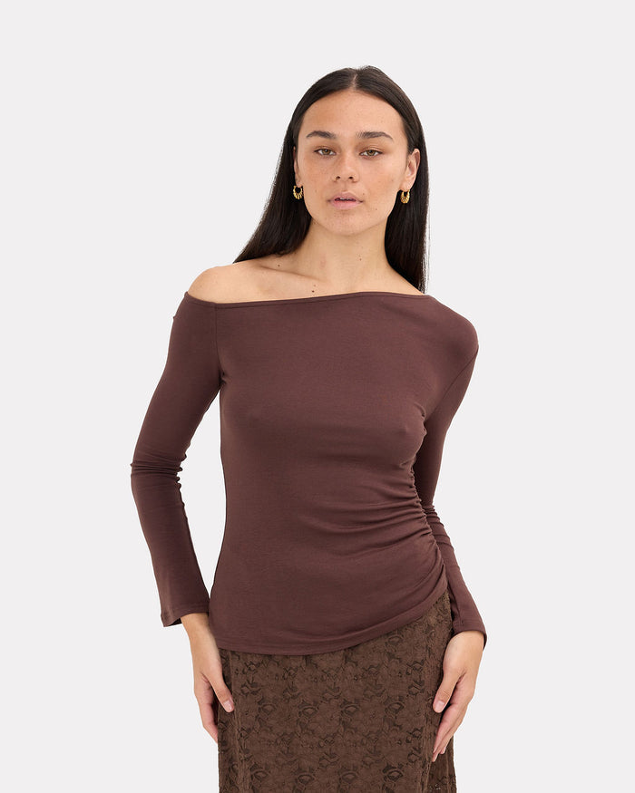 Wren Top in Chocolate | Size Inclusive AU 6-26 | The Lullaby Club