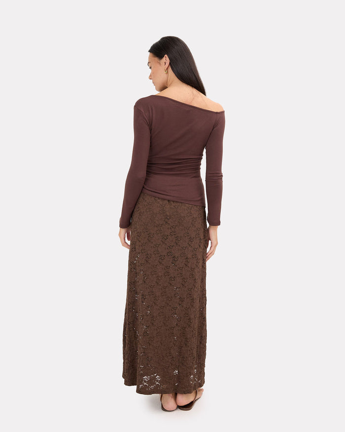 Wren Top in Chocolate | Maternity Friendly Fashion | The Lullaby Club