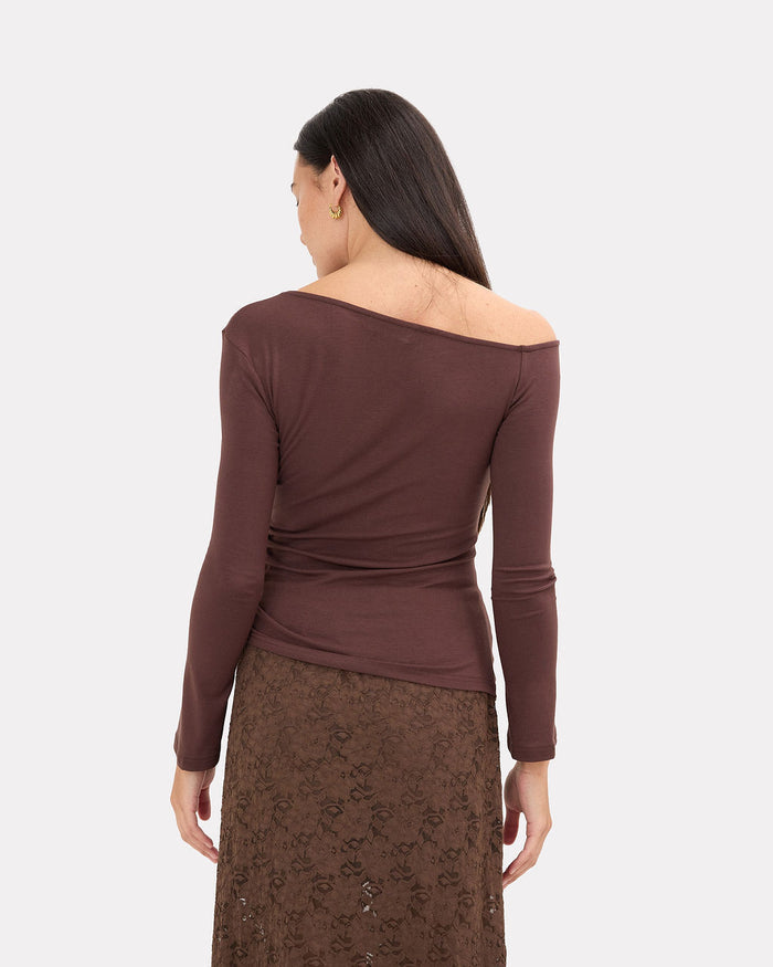 Wren Top in Chocolate | Size Inclusive Maternity Wear | The Lullaby Club
