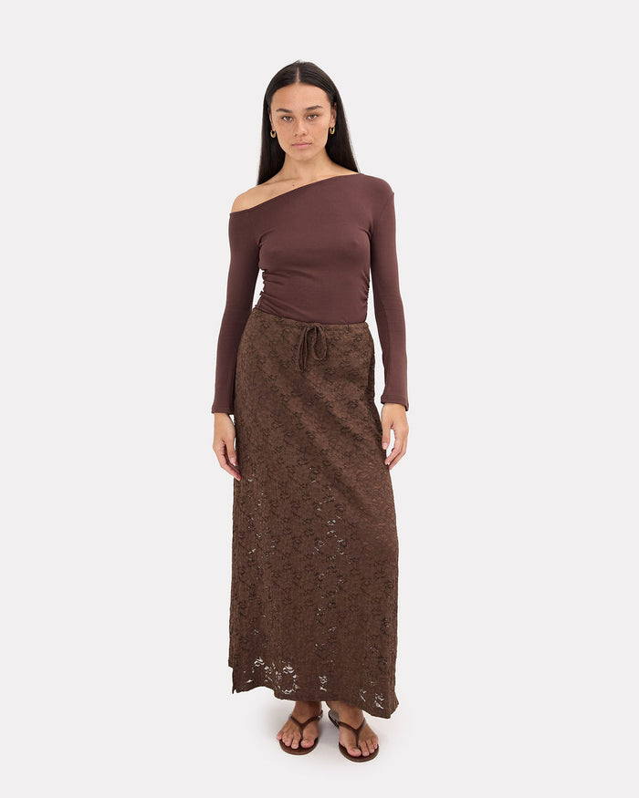 Wren Top in Chocolate | Size Inclusive Maternity Wear | The Lullaby Club