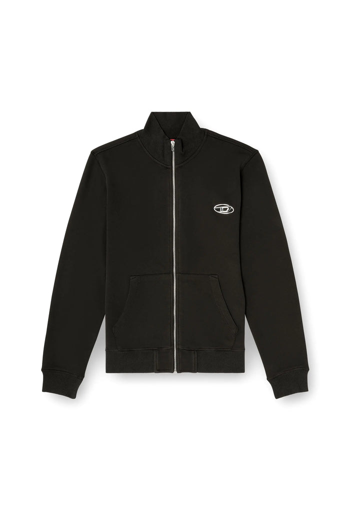 Wweatshirt with mock neck and metallic Oval D