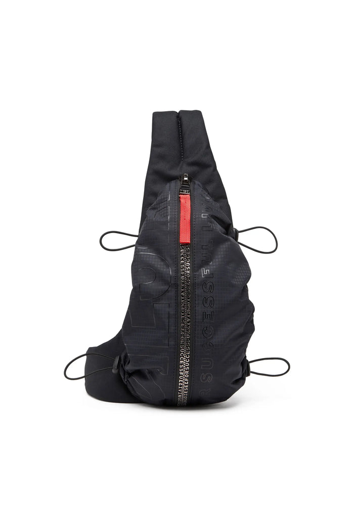 Zip-D-Sling bag in check-jacquard shell