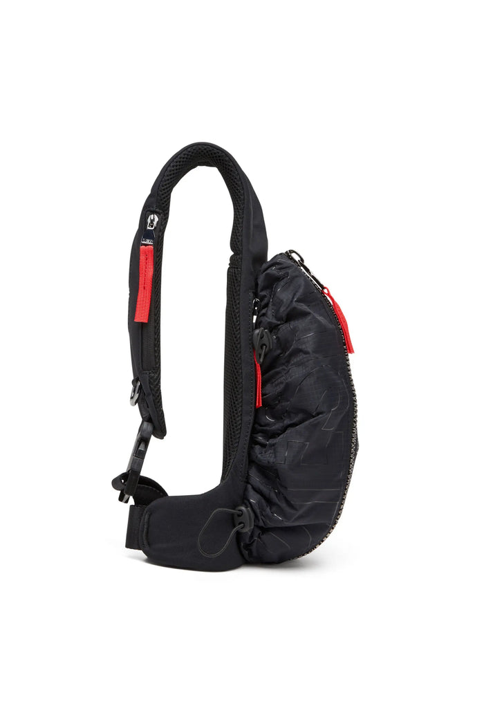Zip-D-Sling bag in check-jacquard shell