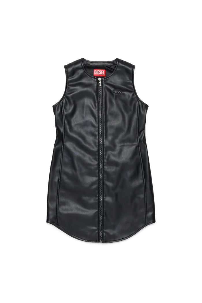 Zip-through sleeveless shirt dress