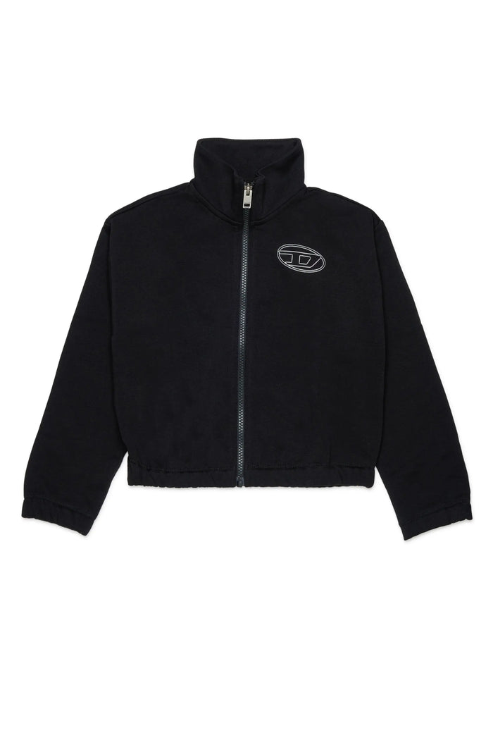 Zip-up sweatshirt with Oval D logo