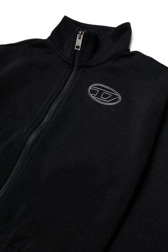 Zip-up sweatshirt with Oval D logo